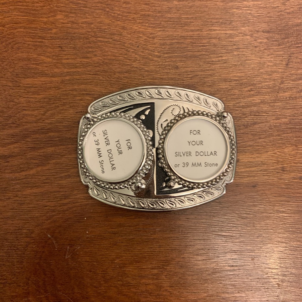 Vintage Silver Dollar belt buckle